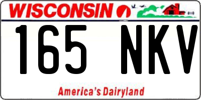 WI license plate 165NKV
