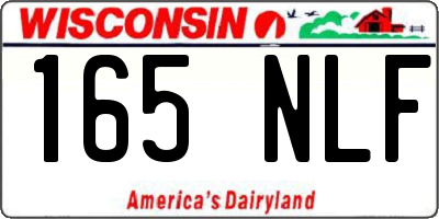 WI license plate 165NLF