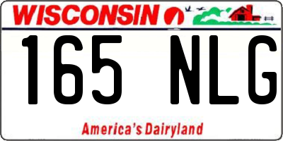 WI license plate 165NLG