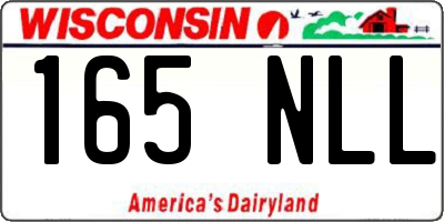 WI license plate 165NLL
