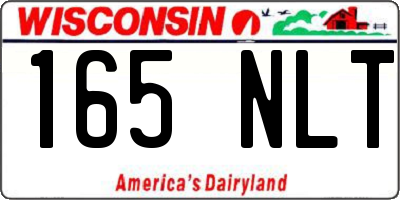 WI license plate 165NLT