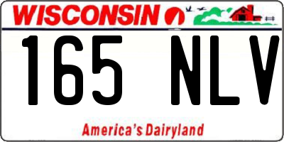 WI license plate 165NLV
