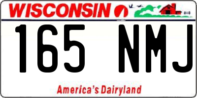WI license plate 165NMJ