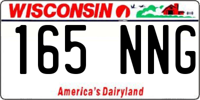 WI license plate 165NNG