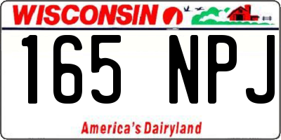 WI license plate 165NPJ