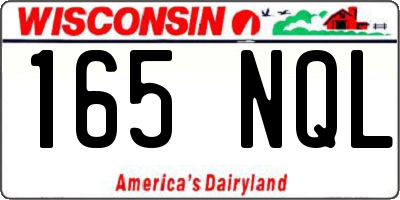WI license plate 165NQL