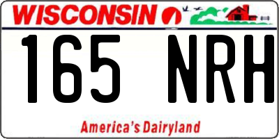 WI license plate 165NRH