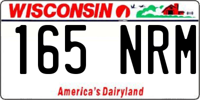 WI license plate 165NRM