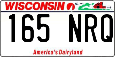 WI license plate 165NRQ