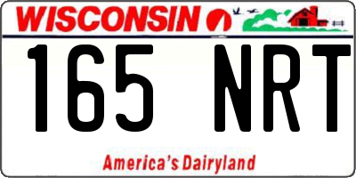 WI license plate 165NRT