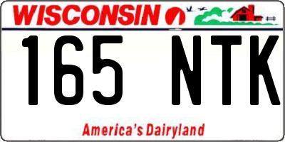 WI license plate 165NTK