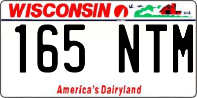 WI license plate 165NTM