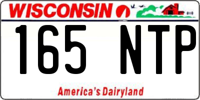 WI license plate 165NTP