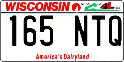 WI license plate 165NTQ