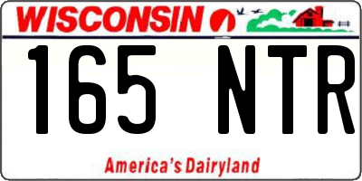 WI license plate 165NTR