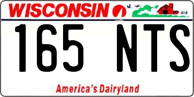 WI license plate 165NTS