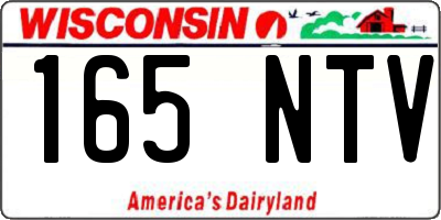 WI license plate 165NTV