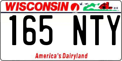 WI license plate 165NTY