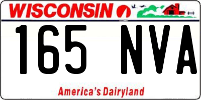 WI license plate 165NVA