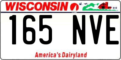 WI license plate 165NVE