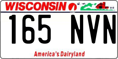 WI license plate 165NVN