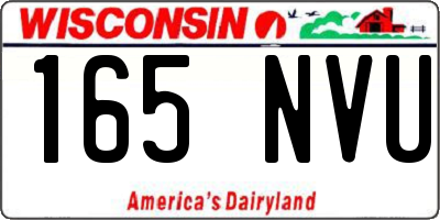 WI license plate 165NVU