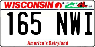 WI license plate 165NWI
