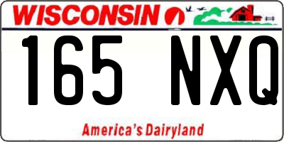 WI license plate 165NXQ