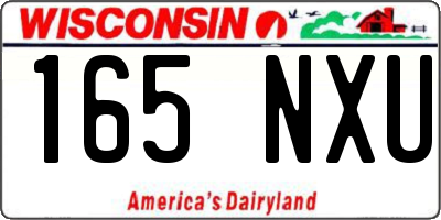 WI license plate 165NXU