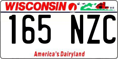 WI license plate 165NZC