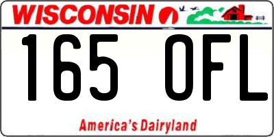 WI license plate 165OFL