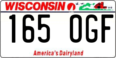 WI license plate 165OGF