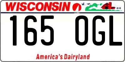 WI license plate 165OGL