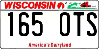 WI license plate 165OTS