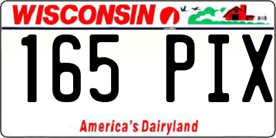 WI license plate 165PIX