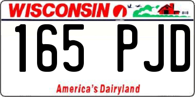 WI license plate 165PJD