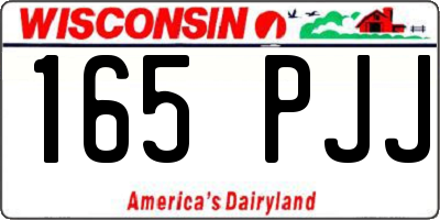 WI license plate 165PJJ