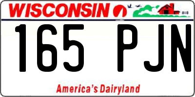 WI license plate 165PJN