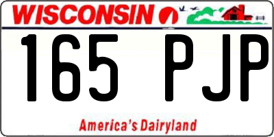 WI license plate 165PJP