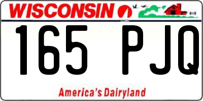 WI license plate 165PJQ