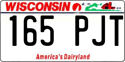 WI license plate 165PJT