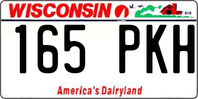 WI license plate 165PKH