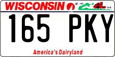 WI license plate 165PKY