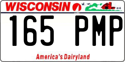 WI license plate 165PMP