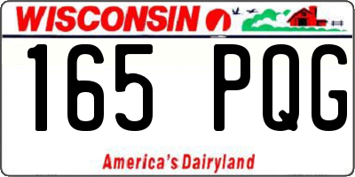 WI license plate 165PQG