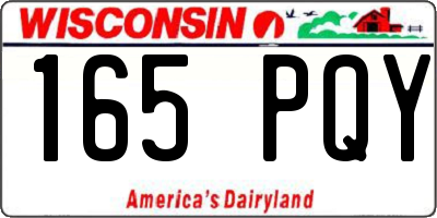 WI license plate 165PQY