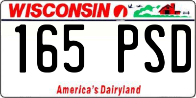 WI license plate 165PSD