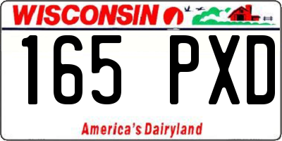 WI license plate 165PXD