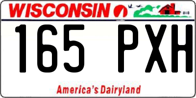WI license plate 165PXH
