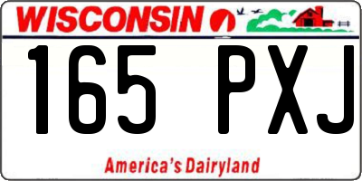 WI license plate 165PXJ